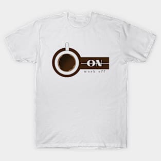 coffee now and coffee on T-Shirt